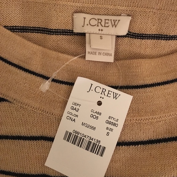 Camel & Navy strolled J. Crew Sweater - Brand New - Picture 4 of 5
